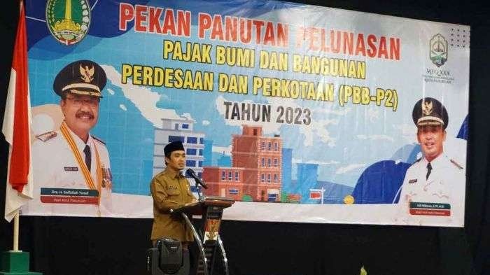 Wakil Walikota Pasuruan, Adi Wibowo, saat memberi sambutan dalam Pekan Panutan Pajak.