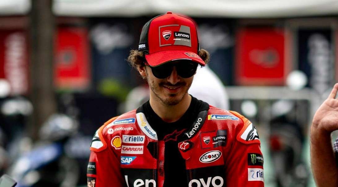 Francesco Bagnaia membuat kesalahan serius di MotoGP Argentina. (Foto: Twitter/@PeccoBagnaia)