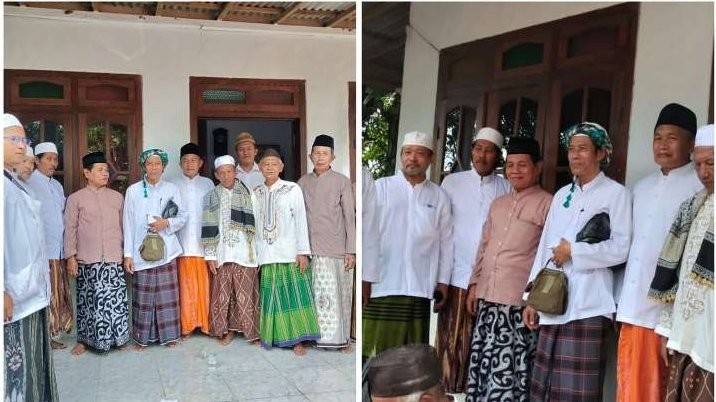 Ust Maruf Khozin bersama para kiai dan kerabatnya. (Foto: dok-maruf khozin)