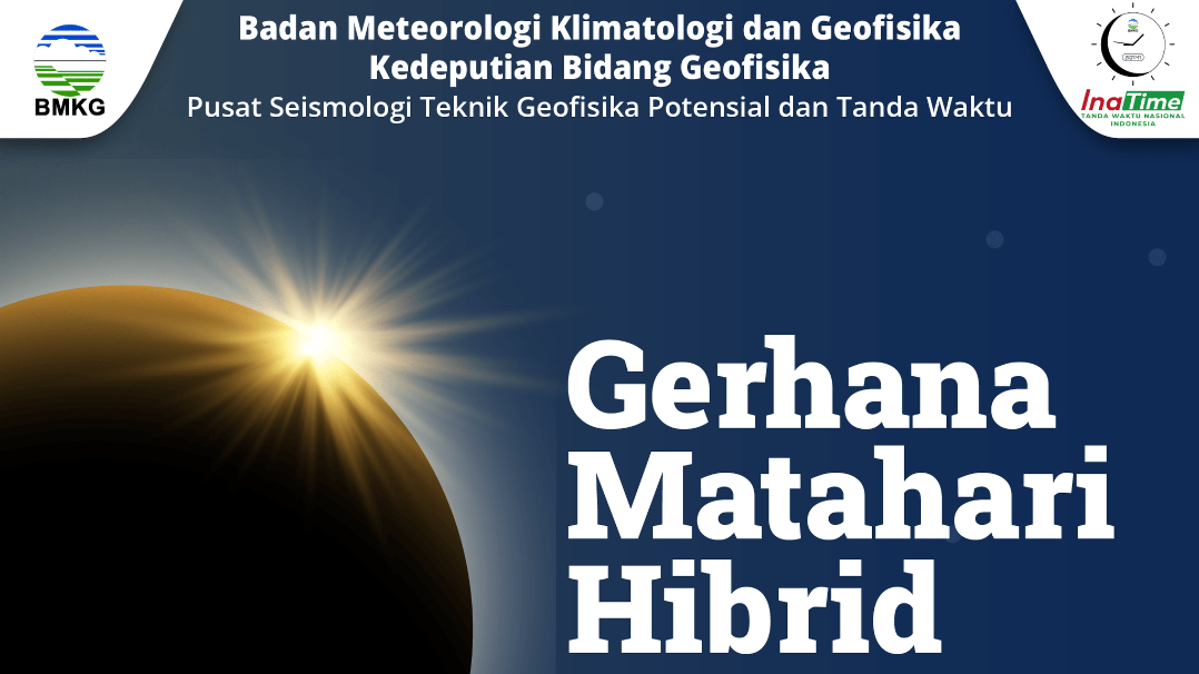 Gerhana matahari hibrid diperkirakan terjadi pada 20 April 2023. (Grafis: Twitter BMKG)