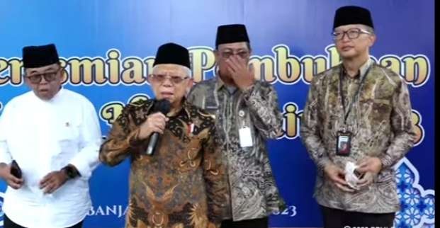 Wapres KH Ma'ruf Amin, menyoroti maraknya penipuan QRIS  kotak amal  masjid ( foto Setwapres)