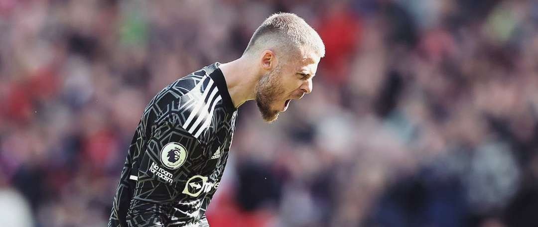 David de Gea dikakabarkan menolak upaya MU memangkas gajinya sekitar Rp165 miliar per tahun. (Foto: Twitter/@D_DeGea)