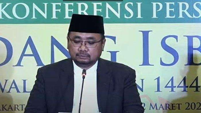 Menteri Agama Yaqut Cholil Qoumas (Gus Yaqut) memimpin sidang isbat, Kamis 20 April 2023. (Foto: Dokumentasi Kemenag)