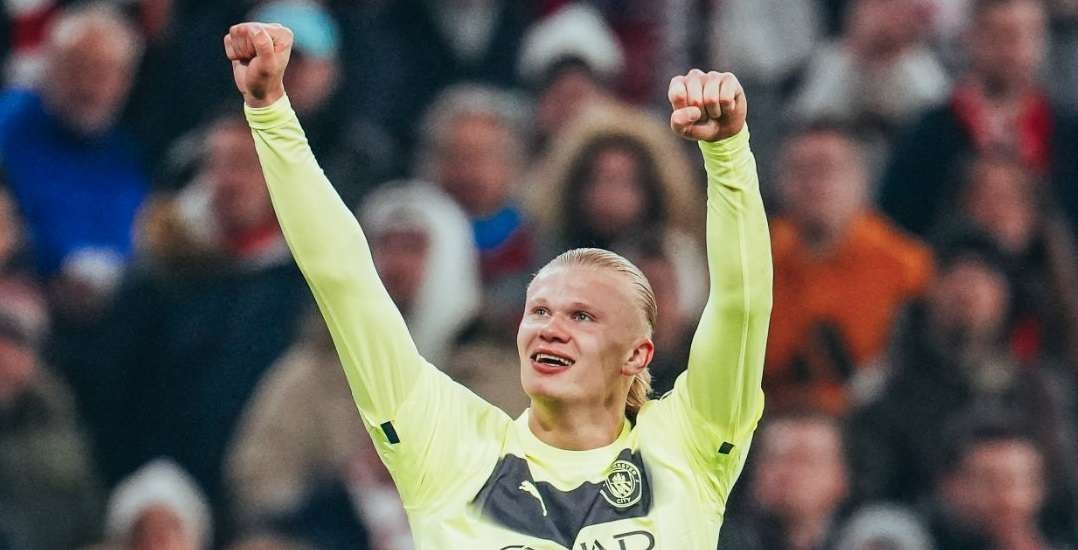 Erling Halaand kembali membobol gawang Bayern di leg kedua perempat final Liga Champions, Kamis , 20 April 2023. (Foto: Twitter/@ManCity)