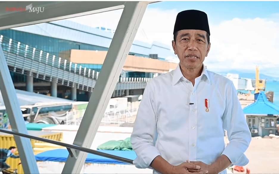 Presiden Jokowi menyambut Idul Fitri 1444 Hijriah. (Foto: Reels)