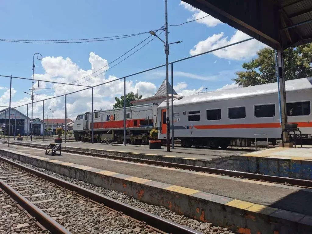 Kereta Api di Stasiun KA Blitar. (Foto: dok. Ngopibareng.id)