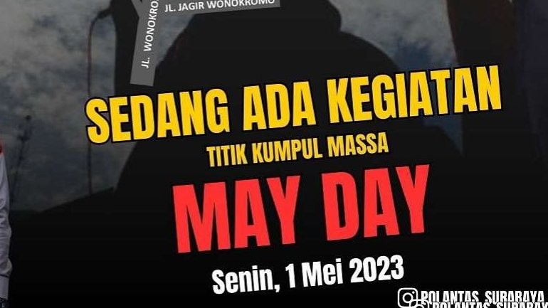 Polantas Surabaya sudah menyiapkan rekayasa lalu lintas, antisipasi kepadatan jalan peringatan May Day. (Foto: Instagram @polantas_surabaya)