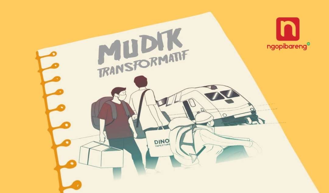 Mudik sebagai sebuah tradisi juga pasti akan mengalami transformasi. (Ilustrasi: Fa Vidhi/Ngopibareng.id)