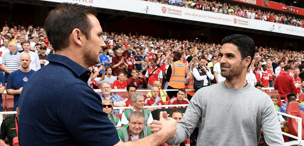 Frank Lampard akan memimpin Chelsea bertandang ke markas Arsenal yang diarsiteki Mikel Arteta. (Foto: Twitter/@Arsenal)