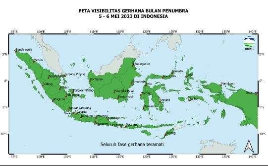 BMKG menginformasikan fenomena alam gerhana bulan penumbra, pada 5-6 Mei 2023. (Foto: Instagram BMKG)