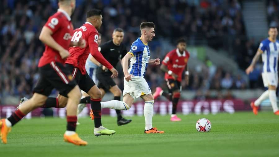 Brighton vs Manchester United. (Foto: Twitter/@OfficialBHAFC)