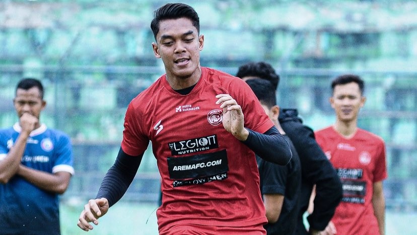 Tim Arema FC saat menjalani sesi latihan di Stadion Gajayana, Kota Malang (Foto: Twitter/@AremafcOfficial)