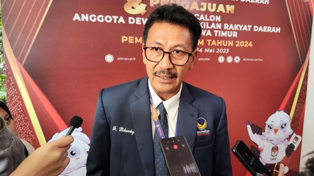 Ketua Bappilu NasDem Jatim, Suhandoyo. (Foto: Fariz Yarbo/Ngopibareng.id)