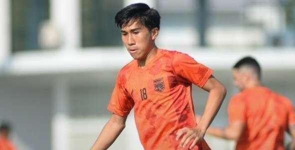 Taufany Muslihuddin mencetak gol kemenangan Indonesia U-22 vs Vietnam U-22 di semifinal SEA Games 2023. (Foto: Istimewa)