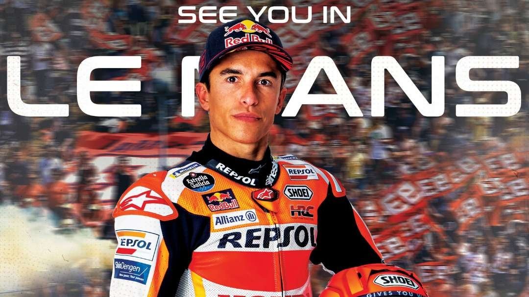 Marc Marquez comeback di MotoGP Prancis setelah alami cedera di MotoGP Portugal. (Foto: Twitter @marcmarquez)