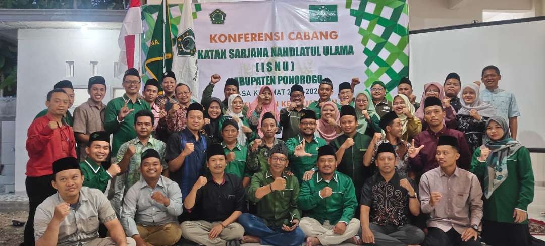 Aktivis ISNU Ponorogo yang mengadakan Konferensi Cabang (Konfercab) Sabtu 13 Mei 2023..(foto: m dawud)