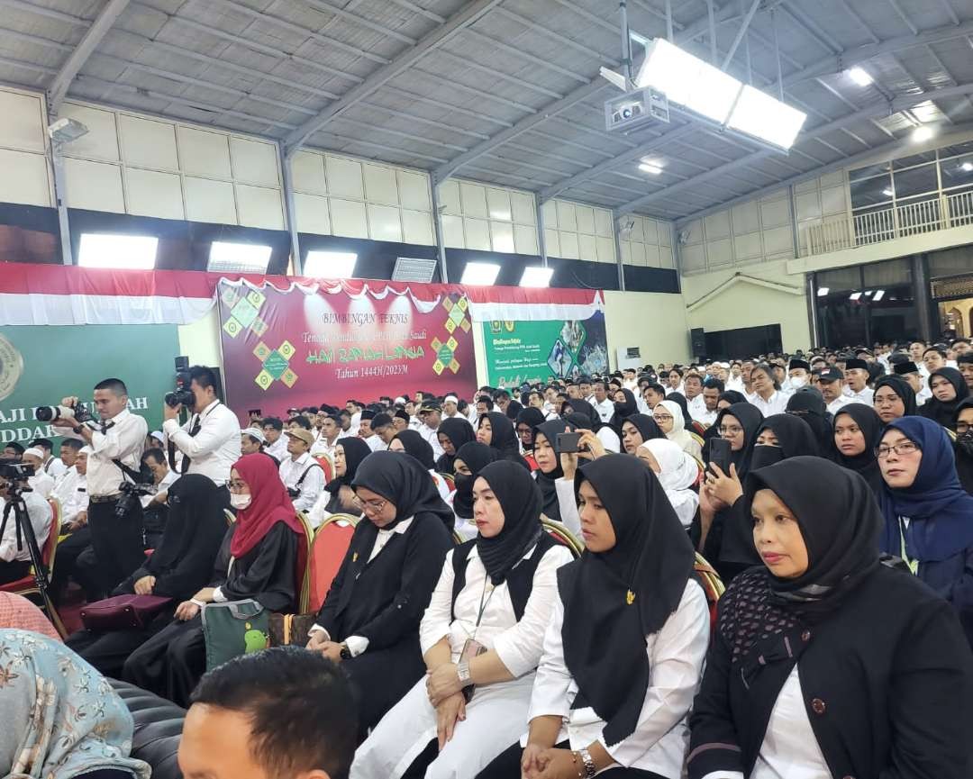 Bimbingan Teknis (Bimtek) bagi 768 tenaga pendukung Petugas Penyelenggara Ibadah Haji (PPIH) Arab Saudi berlangsung tiga hari, 21-23 Mei 2023. (Foto: Istimewa)