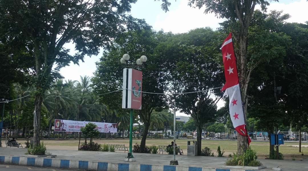 Kondisi Alun-Alun Jember  sebelum ditutup (Foto: Rusdi/Ngopibareng.id)