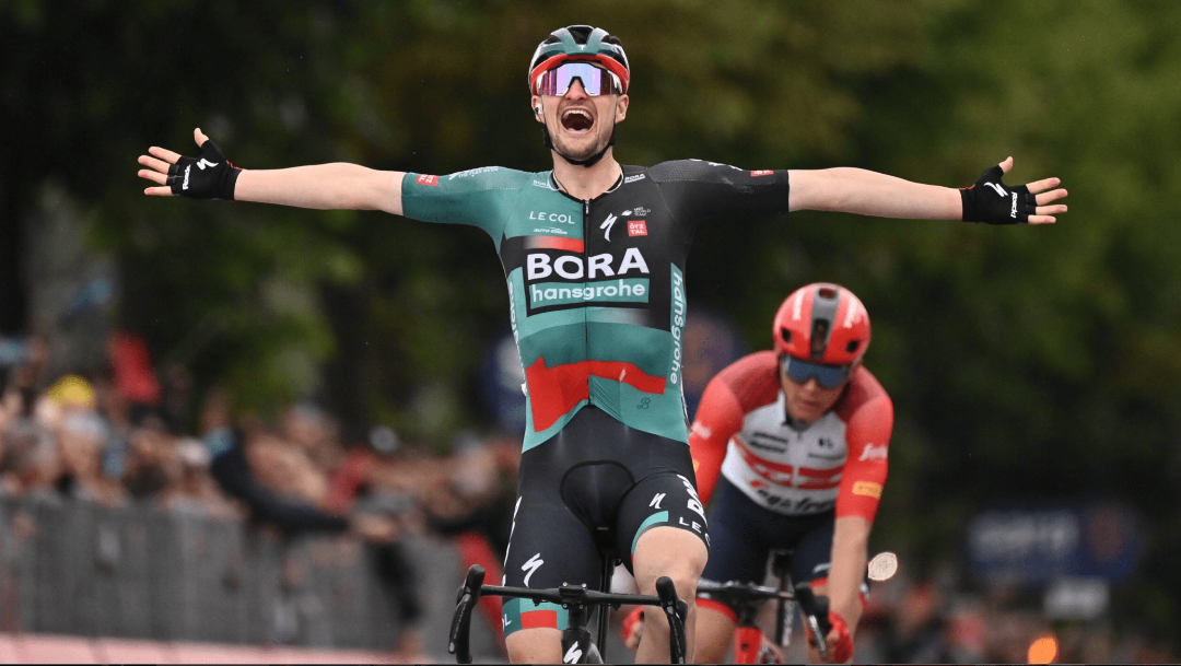 Nico Denz (Bora-Hansgrohe) meraih kemenangan pertamanya di GrandTour di Giro d'Italia etape 12. (Foto: Istimewa)