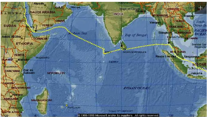 Samudera Hindia. Kapal penangkap ikan Lupeng Yuanyu 028 milik Penglai Junglu Fishery di Shandong, terbalik di Samudera Hindia berjarak sekitar 5.000 kilometer bara Perth, Australia, Selasa 16 Mei 2023 lalu. (Dok.fimela)