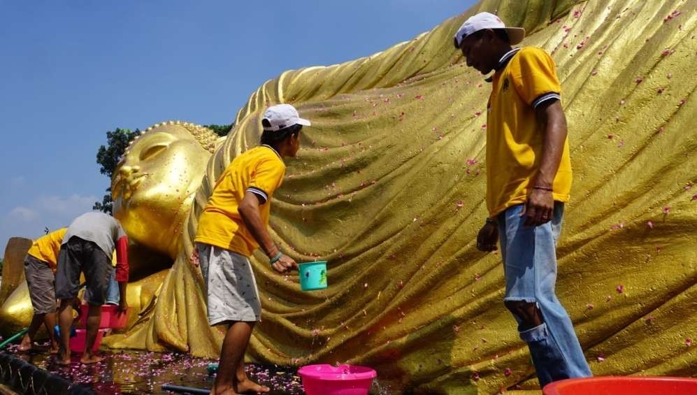 Patung Buddha Tidur Disucikan.(Foto: Istimewa)