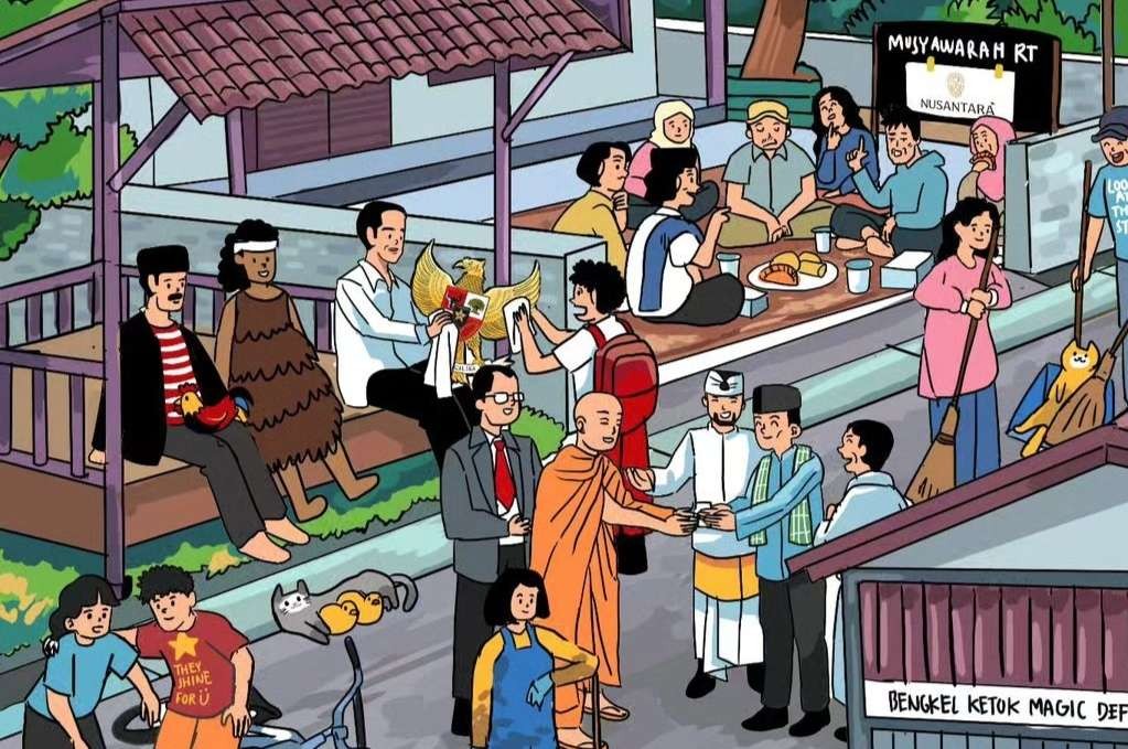 Presiden Jokowi menyampaikan ucapan untuk Hari Lahir Pancasila, 1 Juni 2023 , melalui gambar ilustrasi di akun media sosial Instagram dan Twitter. (Foto: Instagram @jokowi)