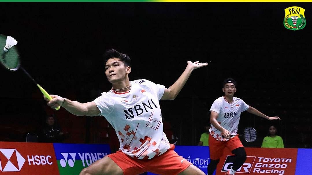 Ganda putra Indonesia Muhammad Shohibul Fikri/Bagas Maulana melaju ke final melawan Liang Wei Keng/Wang Chang, Minggu 4 Mei 2023. (Foto: Twitter @INABadminton)