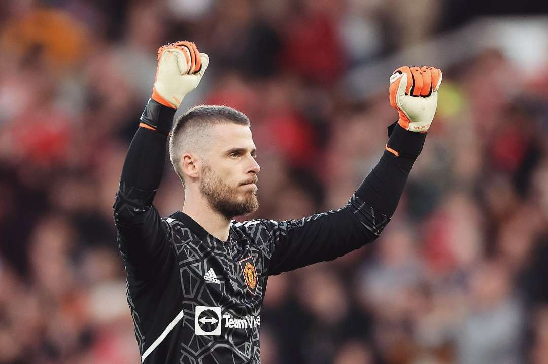 David de Gea tetap dibela Erik ten Hag meski ia gagal membawa Manchester United juara Piala FA setelah MU kalah 1-2 di final Piala FA, Sabtu 3 Juni 2023 di Wembley Stadium. (Foto: Twitter/@D_DeGea)