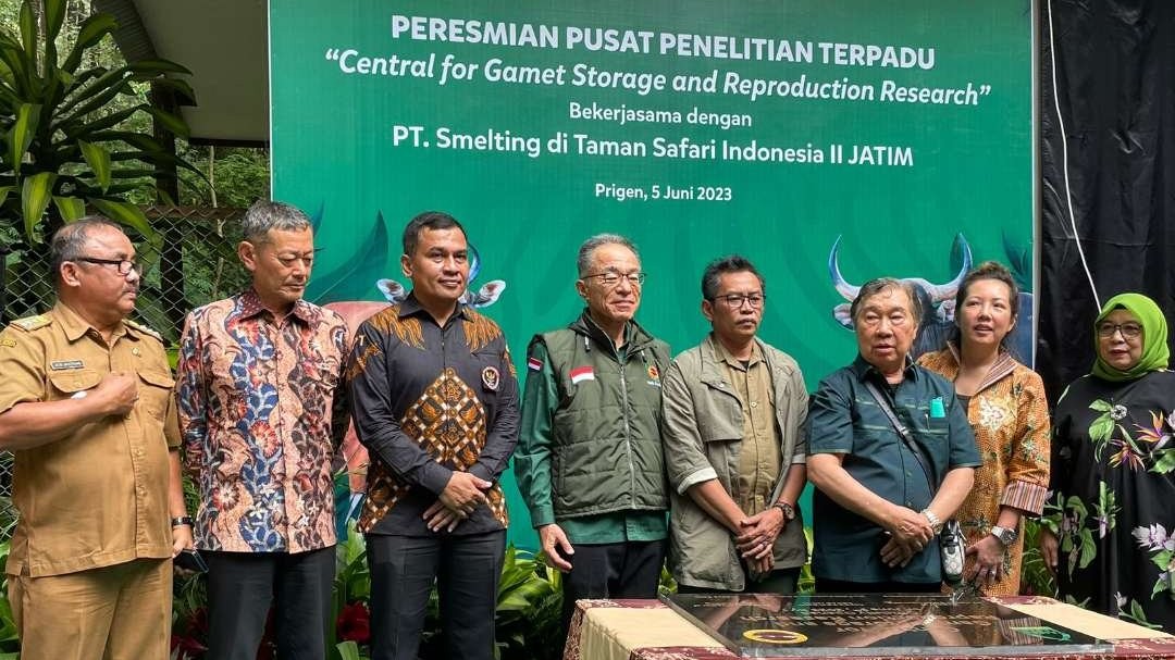 Peresmian Pusat Penelitian Terpadu Central for Gamet Storage & Reproduction Reseach di Taman Safari Indonesia (TSI) II, Prigen, Jawa Timur, Senin 5 Juni 2023. (Foto: Ngopibareng.id)