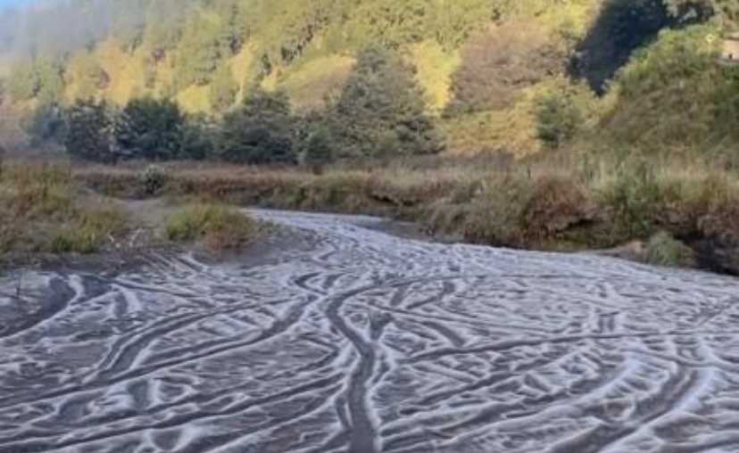 Fenomena Embun Upas di Kawasan Lautan Pasir Gunung Bromo (Foto: Tiktok/@Bromonesiatour)