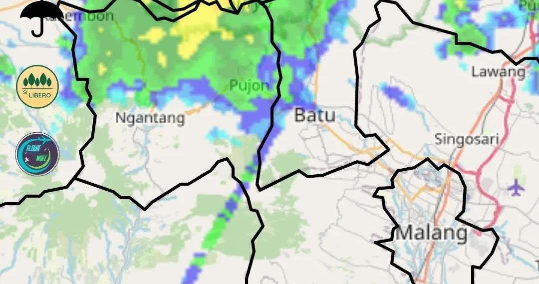 Prakiraan cuaca untuk wilayah Kota Batu akan diselimuti oleh kabut. (Grafis: Instagram @infobmkgjuanda)