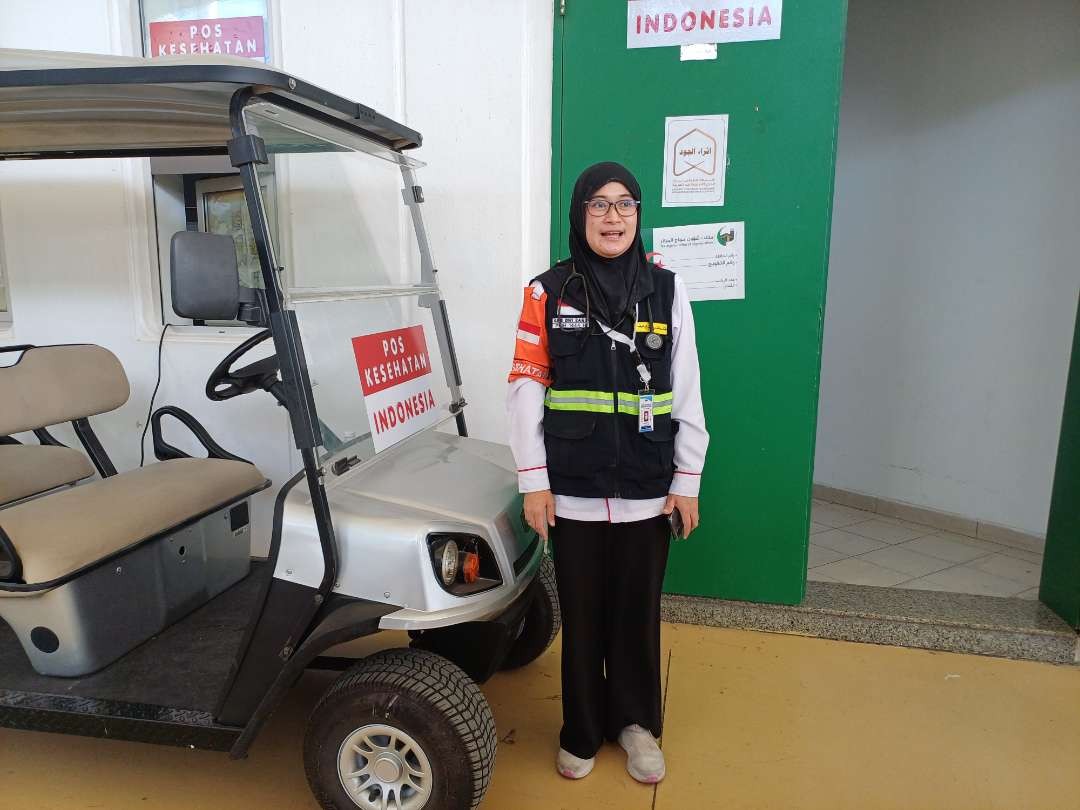 dr Ane Dwi Sari, dokter jaga Pos Kesehatan Haji di Bandara Jeddah. (Foto: Istimewa)