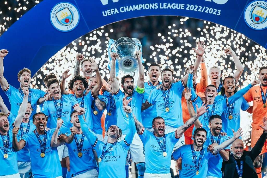 Manchester City juara baru Liga Champions. (Foto: Twitter/@ChampionsLeague)