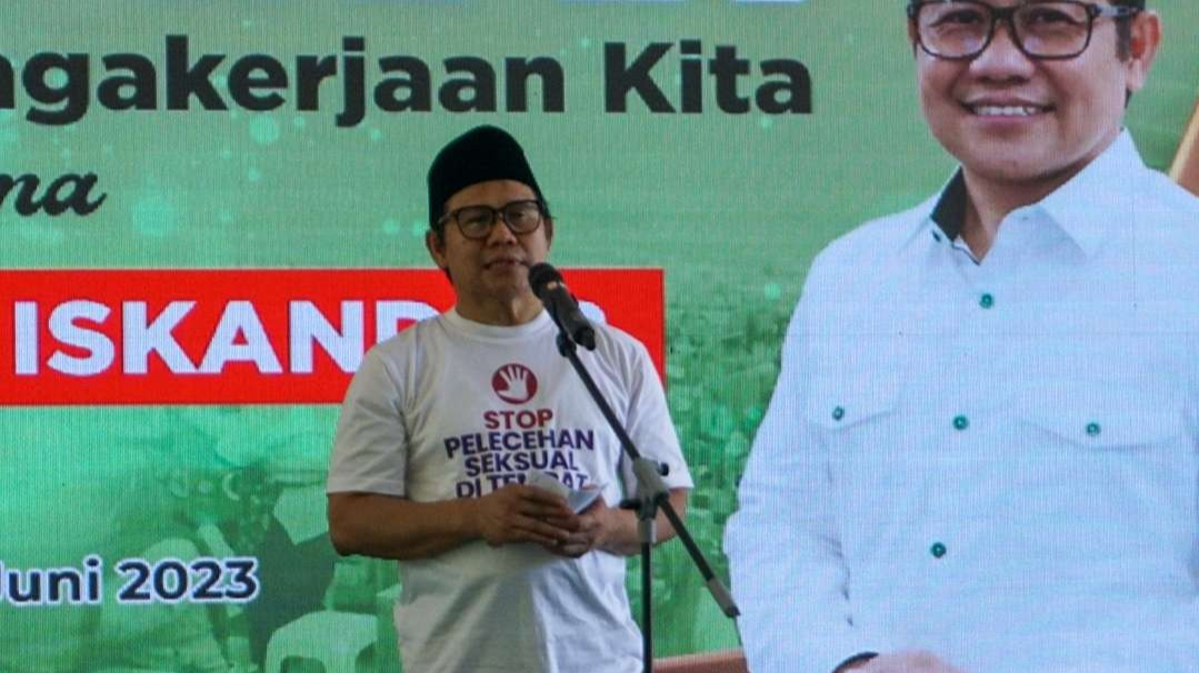 Gus Muhaimin menyampaikan paparan di Pendopo Delta Wibawa Kabupaten Sidoarjo, Jawa Timur. (Foto: Aini Arifin/Ngopibareng.id)