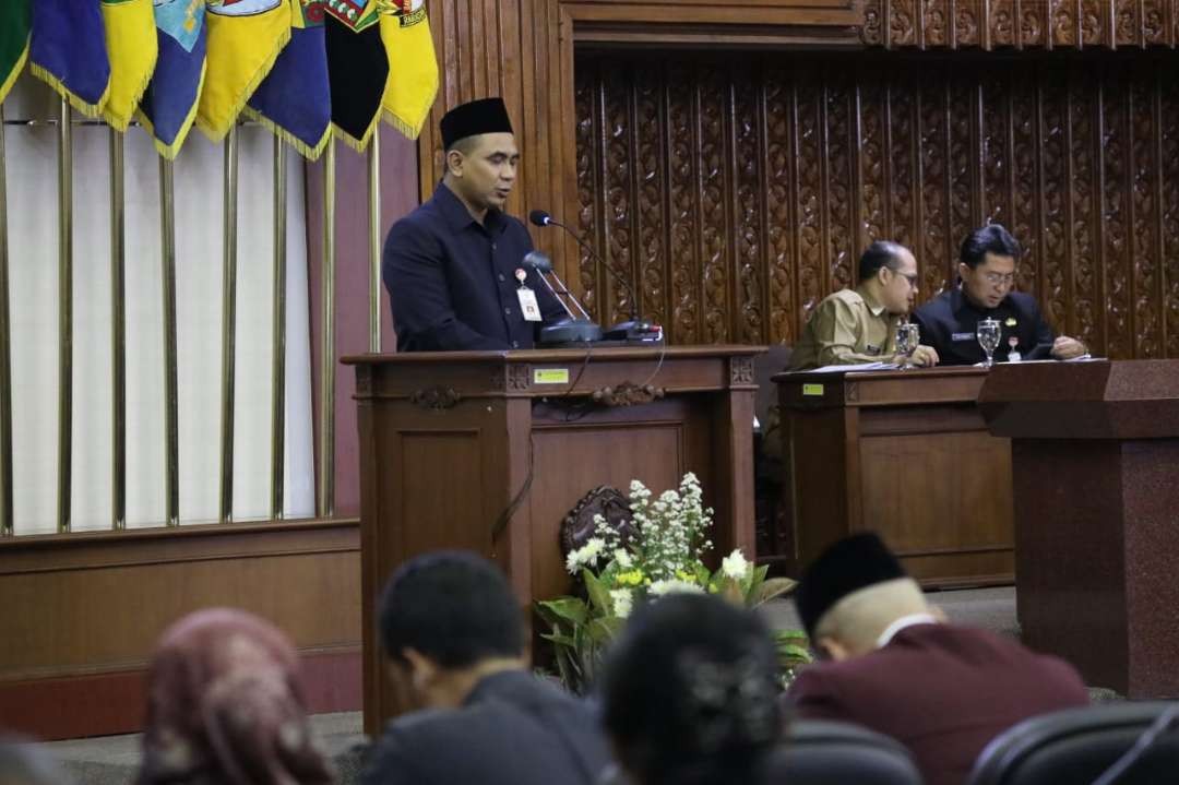 Wagub Jateng, Taj Yasin Maimoen sampaikan realisasi PAD Jateng lampaui target. (Foto: Humas Jateng)