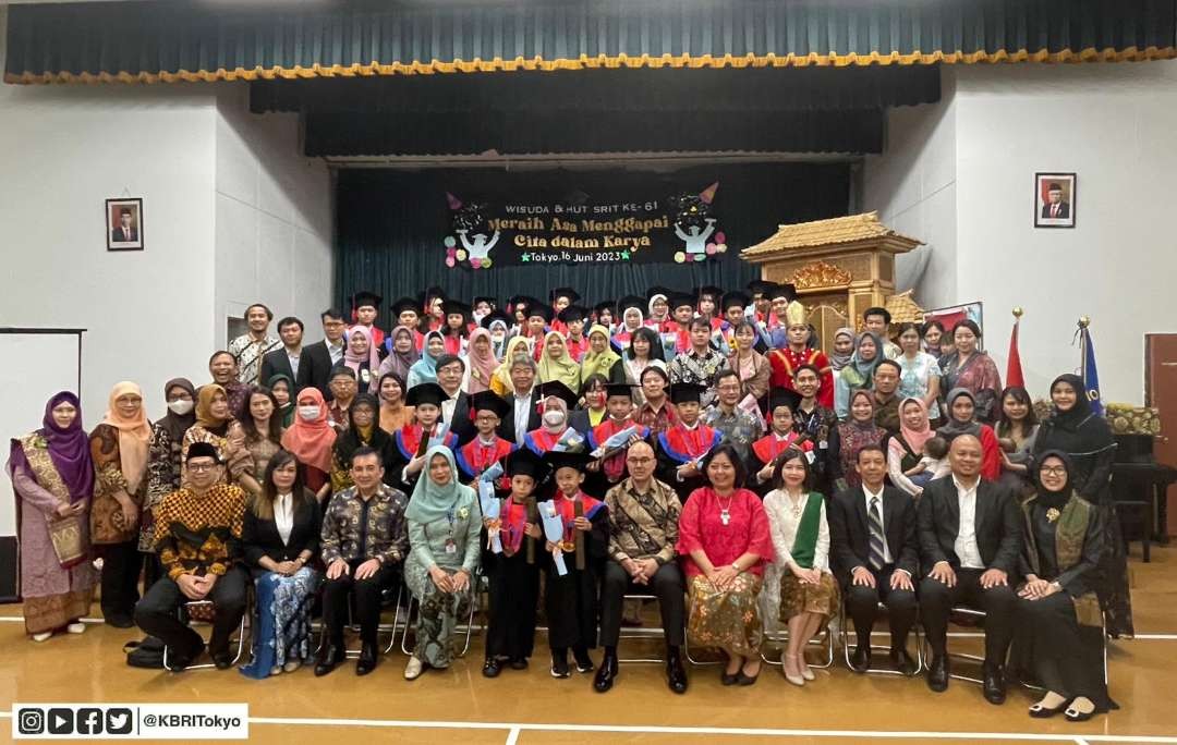 Wisuda Sekolah Republik Indonesia Tokyo atau SRIT. (Foto: KBRI Tokyo)