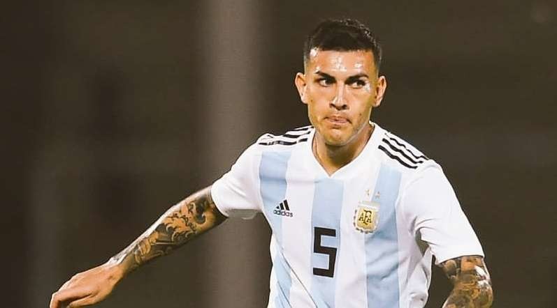 Leandro Paredes mencetak satu gol untuk membawa Argentina unggul 1-0 atas Indonesia. (Foto: Twitter/@LParedes)