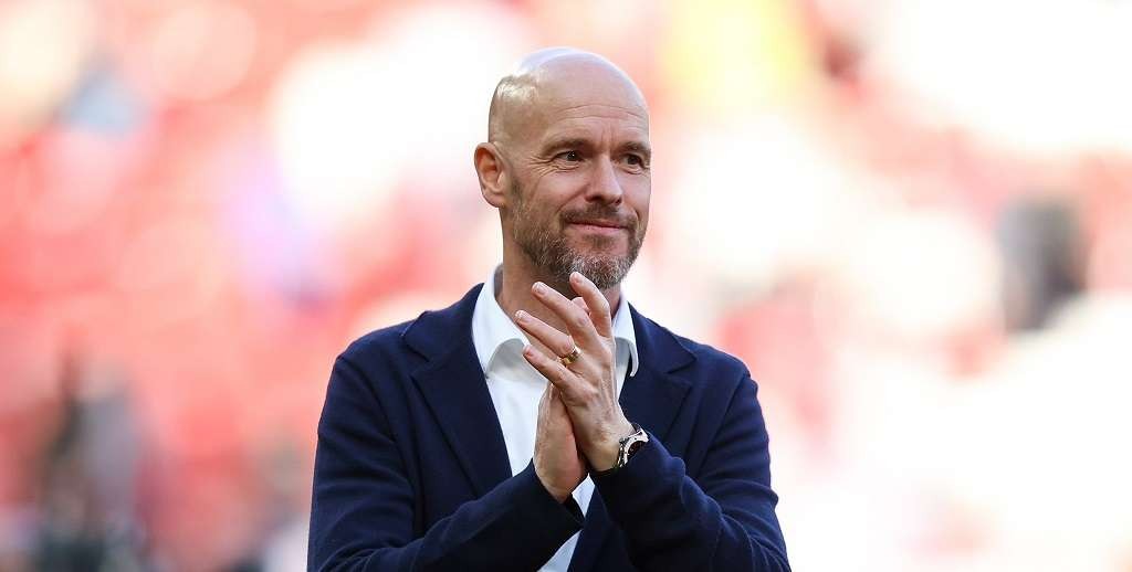 Erik ten Hag kesal karena proses pengambil alihan MU menghambat upayanya mendapatkan Declan Rice. (Foto: Twitter/@TenHagMind)