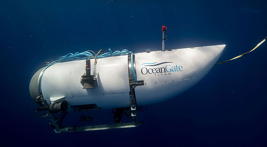 Kapal selam Titan, kapal yang membawa lima penumpang berwisata ke bangkai kapal Titanik, meledak. (Foto: Dok. Ocean Gate)