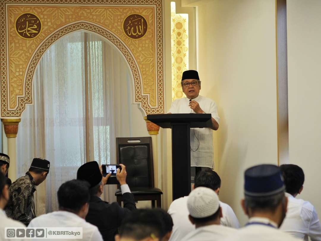 Ibadah salat Idul Adha berjemaah, Kamis 29 Juni 2023. Foto: KBRI Tokyo)