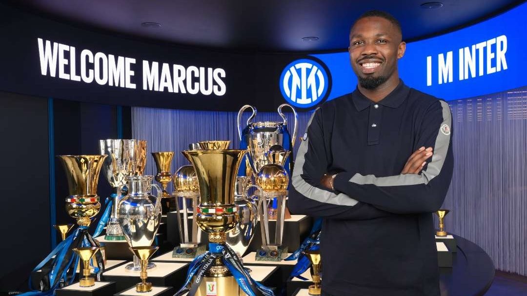 Marcus Thuram diumumkan secara resmi oleh Inter Milan. (Foto: Twitter)