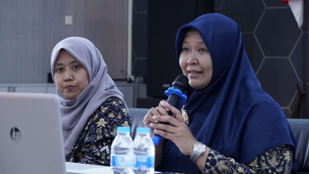 Kepala Departemen Teknik Informatika ITS Prof Dr Eng Chastine Fatichah SKom saat menjelaskan dua Prodi baru di ITS. (Foto: Pita Sari/Ngopibareng.id)