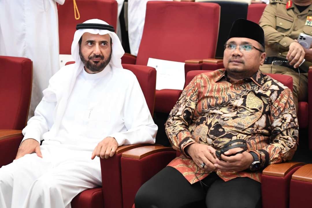 Menteri Haji dan Umrah Arab Saudi Tawfiq F Al Rabiah telah mengumumkan kuota haji 1445 H/2024 M, saat pertemuan dengan Menteri Agama Gus Yaqut. (Foto: Humas Kemenag)