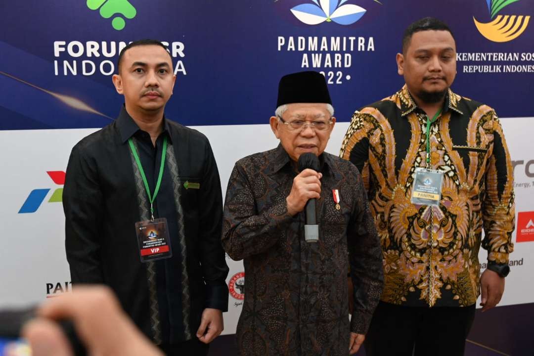 Wapres KH Ma'ruf Amin minta penyalur CSR  sgar memanfaatkan data P3K supaya tepat sasaran (Fu loto: Setwapres)E