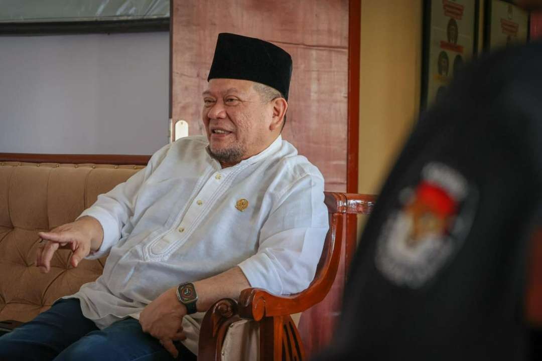 Ketua DPD RI LaNyalla Mahmud Mattalitti harap Kepala Bappeda Jatim dukung program gubernur di bidang olahraga. (Foto: Biro Media dan Komunikasi LaNyalla)