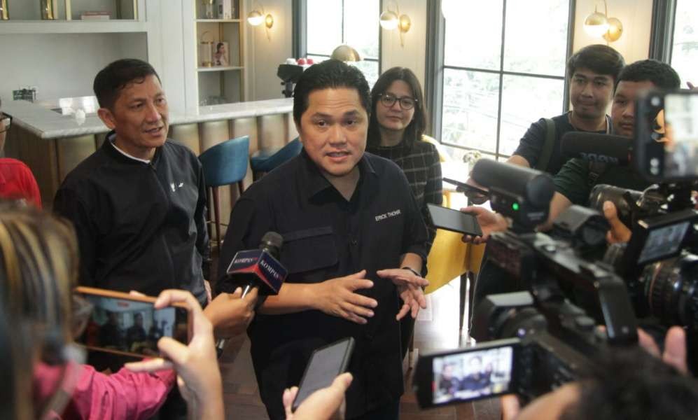 Ketua Umum PSSI Erick Thohir dukung penghentian Liga 1 2023/2024 untuk sementara waktu. (Foto: PSSI)