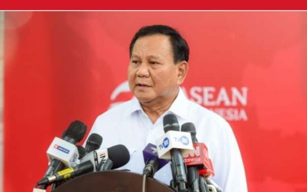 Menteri Pertahanan (Menhan) Prabowo Subianto menyampaikan keterangan pers di Kompleks Istana Kepresidenan, usai pertemuan dengan Presiden Jokowi, Senin 10 Juli 2023. (Foto: Setpres)