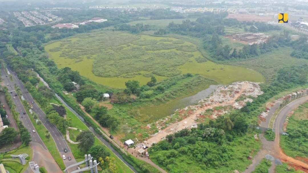 Program pemulihan/revitalisasi Situ Cihuni di Kabupaten Tangerang, Provinsi Banten, tahun 2023-2026. (Foto: Dokumentasi PUPR)