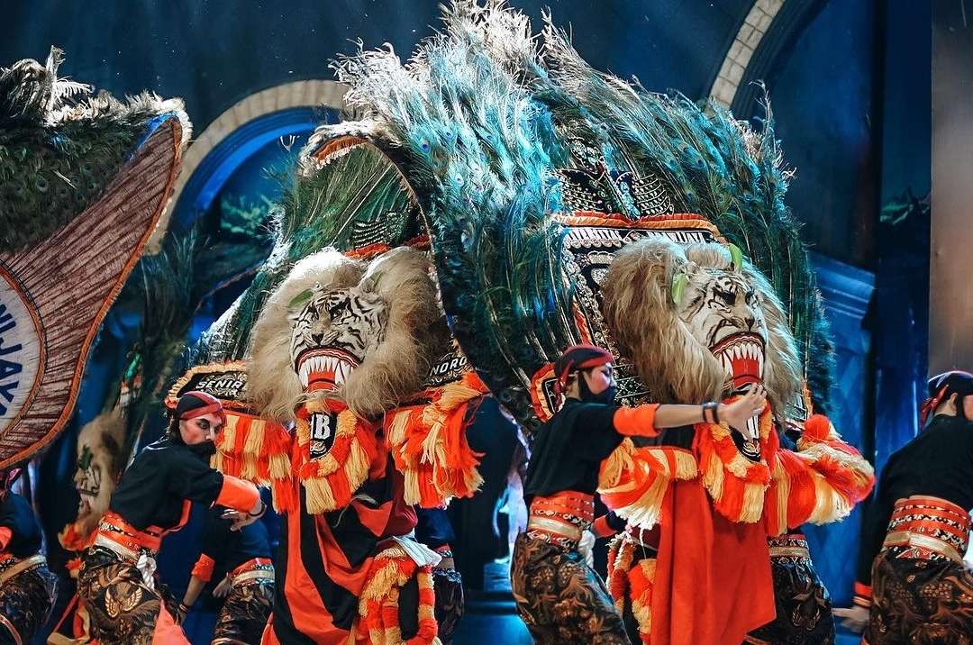 Reog Brawijaya UB Malang juara Festival Nasional Reog Ponorogo 2023.(Foto: Instagram @grebegsuroponorogo)