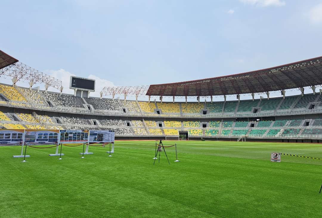 Ilustrasi GBT yang akan digunakan laga Persebaya vs Rans FC besok Minggu, 22 Juli 2023. (Foto: Pita Sari/Ngopibareng.id)